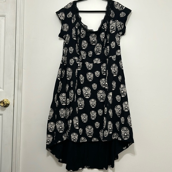 Tripp NYC Day of the Dead Dress, Size 4xl, Black And White - Picture 3 of 13